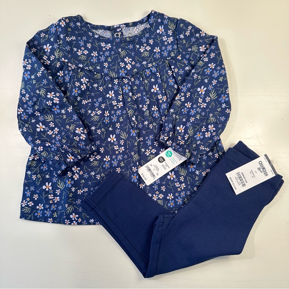NWT Navy Floral Outfit 18M